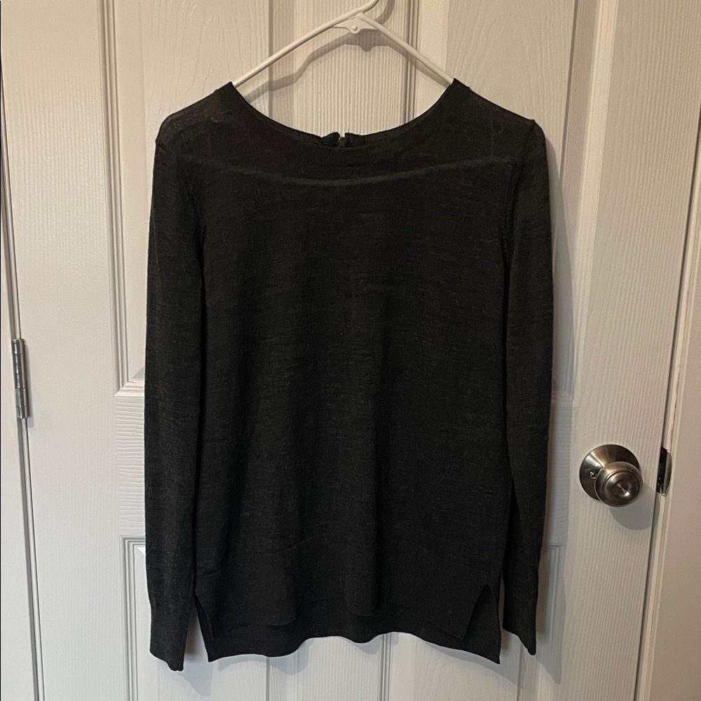 LOFT Charcoal Long Sleeve Top